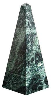 Green Marble Grooved Obelisk 8"