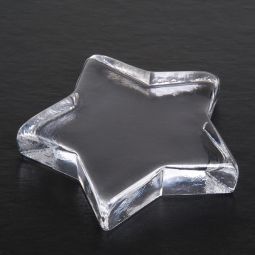 Molded Star 4.5" x 1" Thick, Optical Crystal